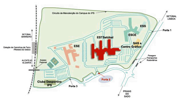 Mapa do Campus do IPS